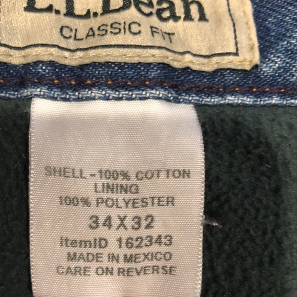 Fleece lined classic fit jeans from L.L. Bean - Picture 8 of 8